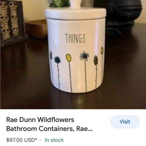 RARE RETIRED RAE DUNN ‘THINGS’ CONTAINER - Picture 8 of 9